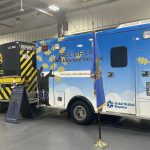 EMSA ambulance with the Tree of Life ambulance